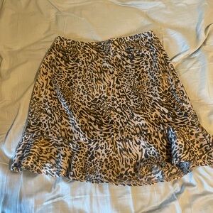 Forever 21 Satin Animal Print Mini Skirt Size XS